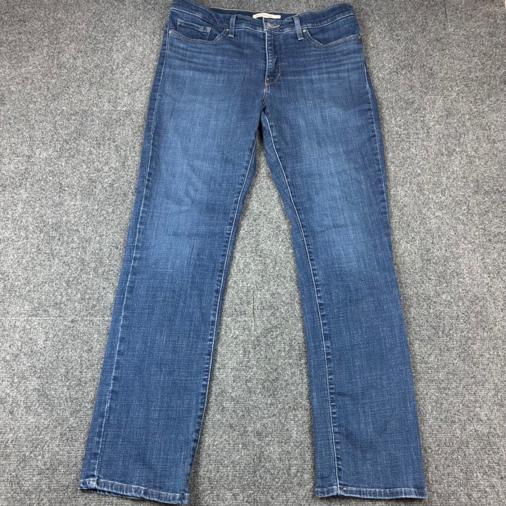 Levis 314 Shaping Straight Jeans Womens 32 Blue Denim Medium Wash 19631-0133